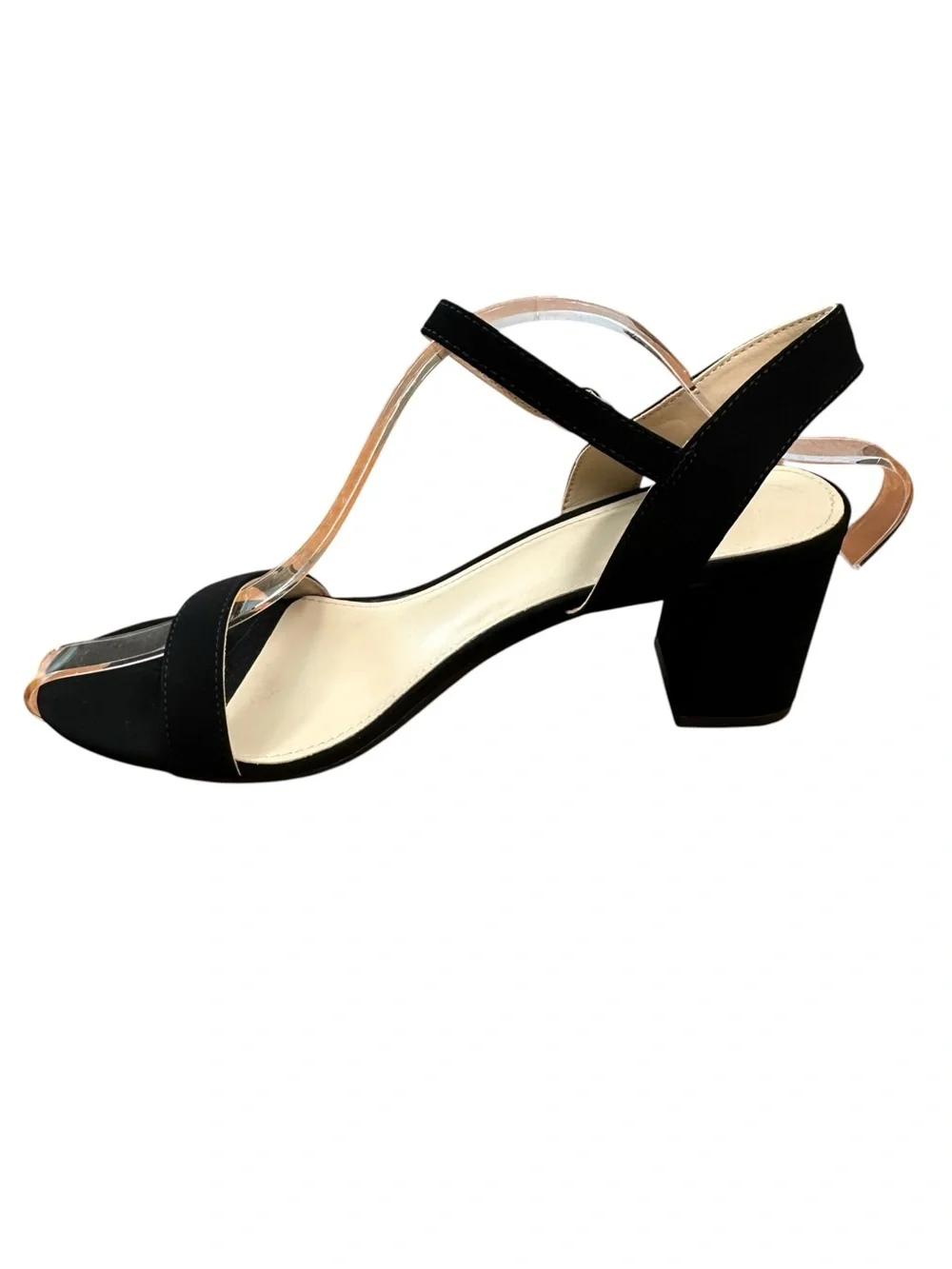 Ankis strappy open toe black 2.5” block heel sandals Size 10